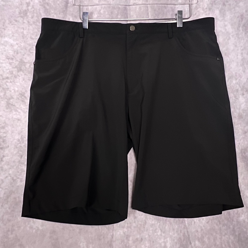 Black Clover Golf Shorts Mens 40 Black Performance Pockets